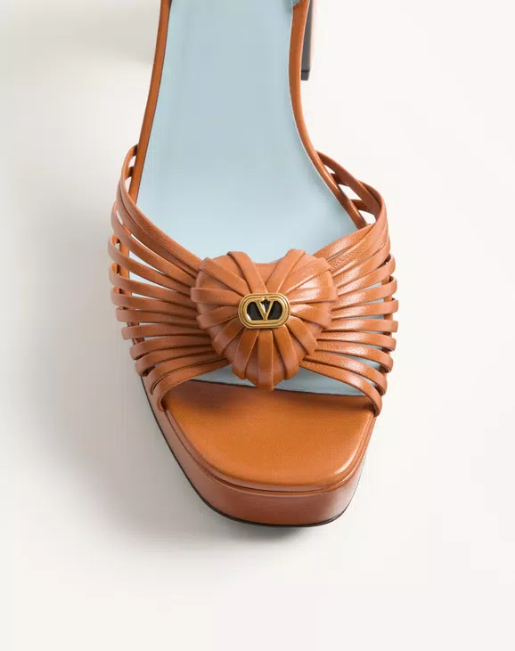 Valentino Sandal Royal Platform Sandal In Kidskin 115Mm - Image 3